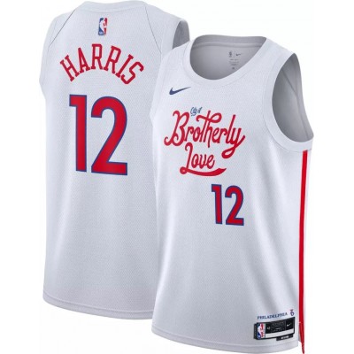 Philadelphia 76ers #12 Tobias Harris Unisex Nike White 2022-23 Swingman Jersey - City Edition Men's